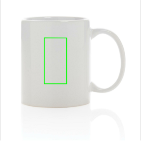 Basic Keramiktasse, 350ml weiß, weiß bedrucken, Art.-Nr. P434.013