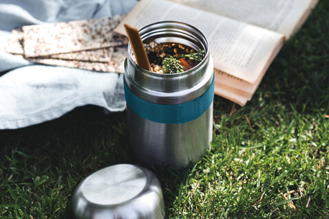 Black+Blum Food Flask 400ml turkis bedrucken, Art.-Nr. P439.0533