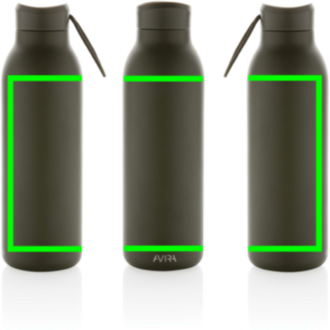 Avira Avior RCS recycelte Stainless-Steel Flasche 500ml grün bedrucken, Art.-Nr. P438.008
