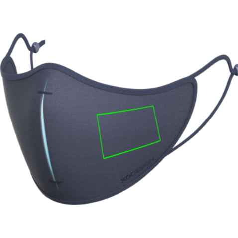 XD DESIGN Masken-Set navy blau, blau bedrucken, Art.-Nr. P265.875