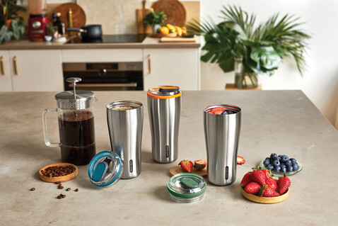 Black+Blum isolierter Reisebecher 600ml turkis bedrucken, Art.-Nr. P439.1433