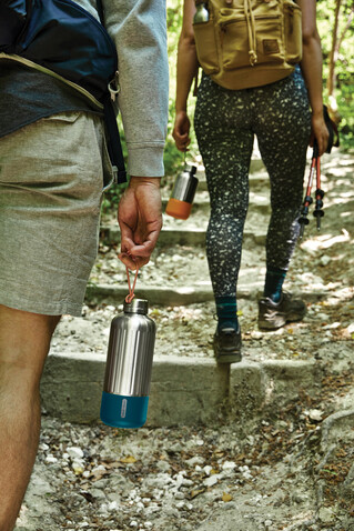 Black+Blum Explorer isolierte Wasserflasche groß, 850ml turkis bedrucken, Art.-Nr. P439.1333