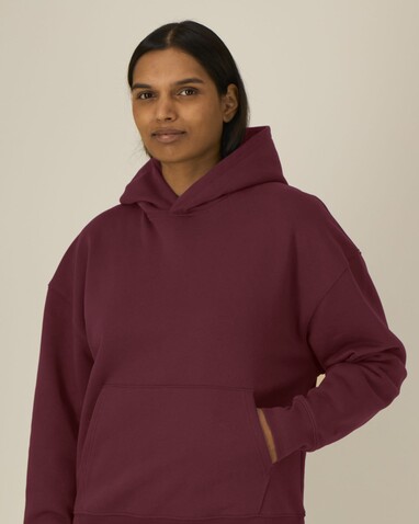 Chaser - Der Relaxed Unisex-Hoodie - Burgundy - M bedrucken, Art.-Nr. STSU077C2441M