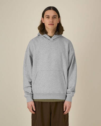 Chaser - Der Relaxed Unisex-Hoodie - Heather Grey - M bedrucken, Art.-Nr. STSU077C2501M