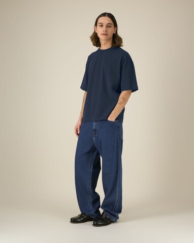 Asher - Das schwere Boxy Unisex-T-Shirt - French Navy - 3XL bedrucken, Art.-Nr. STTU078C7273X