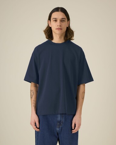 Asher - Das schwere Boxy Unisex-T-Shirt - French Navy - XXS bedrucken, Art.-Nr. STTU078C7272S