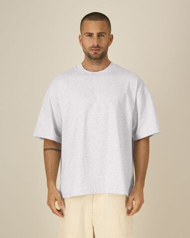 Asher - Das schwere Boxy Unisex-T-Shirt - Cool Heather Grey - S bedrucken, Art.-Nr. STTU078C1461S