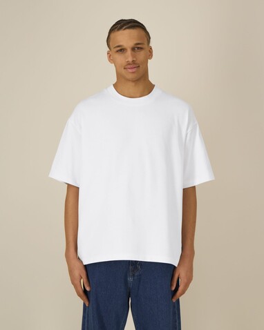 Asher - Das schwere Boxy Unisex-T-Shirt - White - XXS bedrucken, Art.-Nr. STTU078C0012S