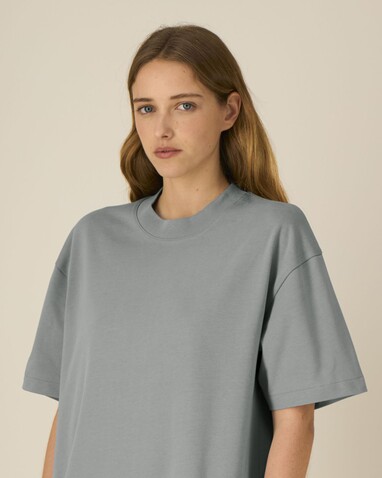 Asher - Das schwere Boxy Unisex-T-Shirt - Misty Grey - L bedrucken, Art.-Nr. STTU078C1381L