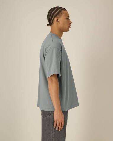 Asher - Das schwere Boxy Unisex-T-Shirt - Misty Grey - XS bedrucken, Art.-Nr. STTU078C138XS