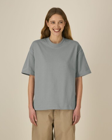 Asher - Das schwere Boxy Unisex-T-Shirt - Misty Grey - XS bedrucken, Art.-Nr. STTU078C138XS