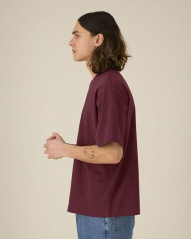 Breezer - Das Iconic Mid-Light Unisex-T-Shirt mit lockerem Schnitt - Burgundy - 3XL bedrucken, Art.-Nr. STTU964C2443X