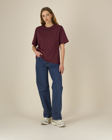 Breezer - Das Iconic Mid-Light Unisex-T-Shirt mit lockerem Schnitt - Burgundy - 3XL bedrucken, Art.-Nr. STTU964C2443X