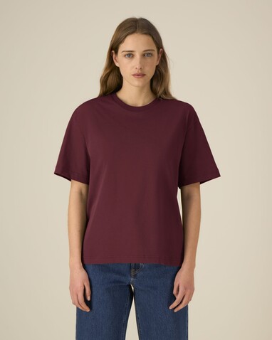 Breezer - Das Iconic Mid-Light Unisex-T-Shirt mit lockerem Schnitt - Burgundy - 3XL bedrucken, Art.-Nr. STTU964C2443X