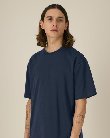 Breezer - Das Relaxed Unisex-T-Shirt - French Navy - M bedrucken, Art.-Nr. STTU964C7271M