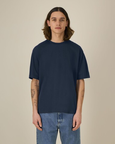 Breezer - Das Relaxed Unisex-T-Shirt - French Navy - 3XL bedrucken, Art.-Nr. STTU964C7273X