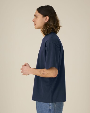 Breezer - Das Relaxed Unisex-T-Shirt - French Navy - M bedrucken, Art.-Nr. STTU964C7271M