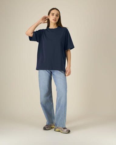 Breezer - Das Relaxed Unisex-T-Shirt - French Navy - M bedrucken, Art.-Nr. STTU964C7271M