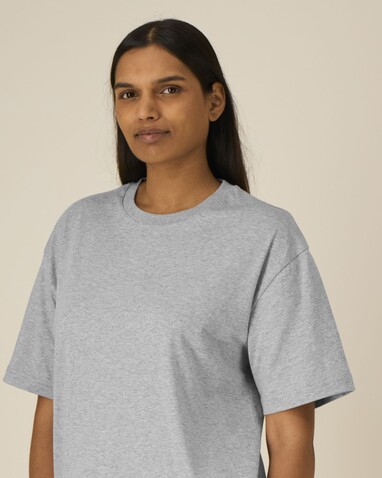 Breezer - Das Relaxed Unisex-T-Shirt - Heather Grey - XXL bedrucken, Art.-Nr. STTU964C2502X