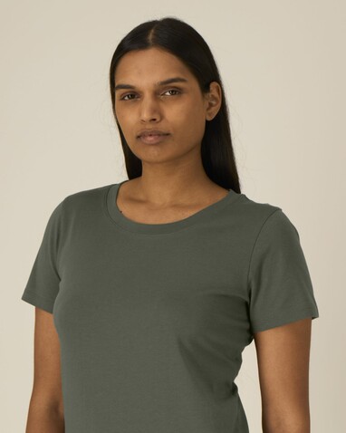 Stella Expresser 2.0 - Das Fitted Damen-T-Shirt - Khaki - S bedrucken, Art.-Nr. STTW079C2231S