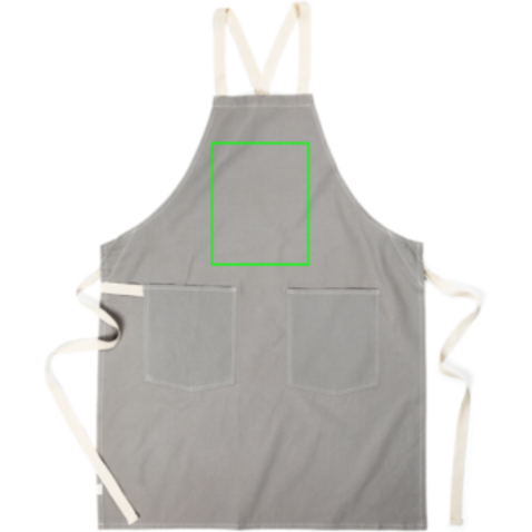 VINGA Sovano Schürze, 250gr/m² grau bedrucken, Art.-Nr. 21560