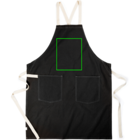 VINGA Sovano Schürze, 250gr/m² schwarz bedrucken, Art.-Nr. 21500