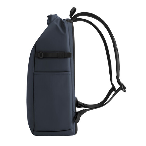 Urban wasserabweisender Anti-Diebstahl Rucksack navy blau, schwarz bedrucken, Art.-Nr. P706.2825
