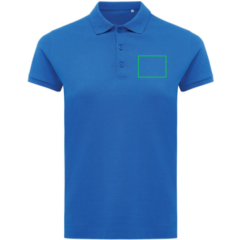 IQONIQ Yosemite Damen Piqué-Poloshirt aus rec. Baumwolle Königsblau bedrucken, Art.-Nr. T4200.025.XXL
