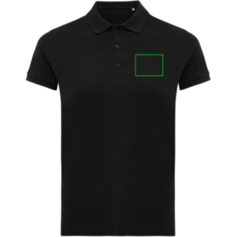 IQONIQ Yosemite Damen Piqué-Poloshirt aus rec. Baumwolle schwarz bedrucken, Art.-Nr. T4200.001.XXL