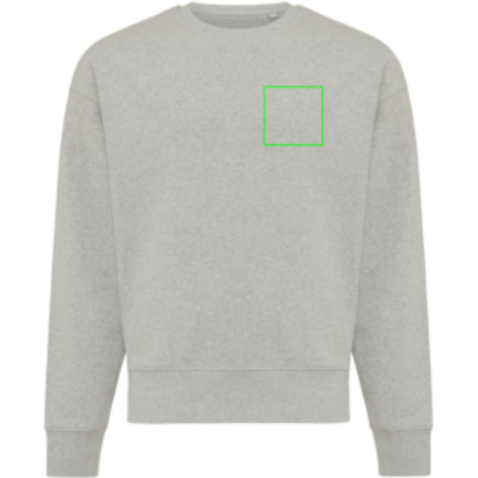 IQONIQ Kruger Relax-Rundhals-Sweater aus recycelt. Baumwolle heather grey bedrucken, Art.-Nr. T9302.013.S IQONIQ Kruger Relax-Rundhals-Sweater aus recycelt. Baumwolle heather grey bedrucken, Art.-Nr. T9302.013.S