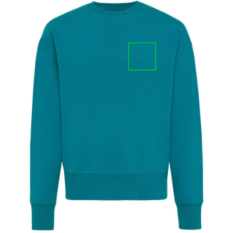 IQONIQ Kruger Relax-Rundhals-Sweater aus recycelt. Baumwolle verdigris bedrucken, Art.-Nr. T9302.009.XL IQONIQ Kruger Relax-Rundhals-Sweater aus recycelt. Baumwolle verdigris bedrucken, Art.-Nr. T9302.009.XL