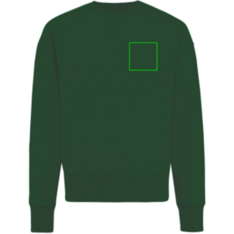 IQONIQ Kruger Relax-Rundhals-Sweater aus recycelt. Baumwolle forest green bedrucken, Art.-Nr. T9302.005.S IQONIQ Kruger Relax-Rundhals-Sweater aus recycelt. Baumwolle forest green bedrucken, Art.-Nr. T9302.005.S