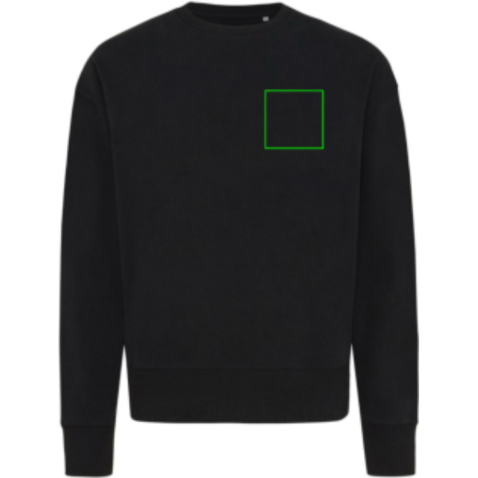 IQONIQ Kruger Relax-Rundhals-Sweater aus recycelt. Baumwolle schwarz bedrucken, Art.-Nr. T9302.001.XXXL IQONIQ Kruger Relax-Rundhals-Sweater aus recycelt. Baumwolle schwarz bedrucken, Art.-Nr. T9302.001.XXXL