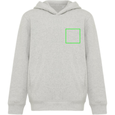 IQONIQ Yengo KidsHoodie mit Seitentaschen aus rec. Baumwolle light heather grey bedrucken, Art.-Nr. T6404.032.1112 IQONIQ Yengo KidsHoodie mit Seitentaschen aus rec. Baumwolle light heather grey bedrucken, Art.-Nr. T6404.032.1112