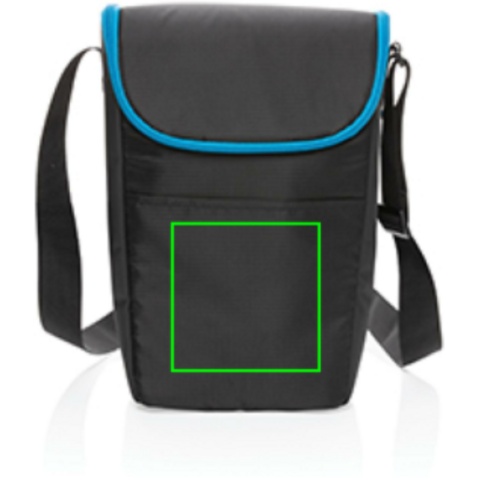 Explorer Handliche Outdoor Kühltasche schwarz, blau bedrucken, Art.-Nr. P422.321
