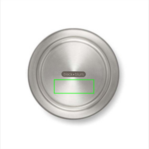 Black+Blum Glass Lunch Bowl 750ml silber bedrucken, Art.-Nr. P439.0402