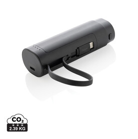 CycleCell 5000mah Powerbank mit herausnehmbarer Batterie schwarz bedrucken, Art.-Nr. P322.5301