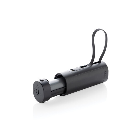 CycleCell 5000mah Powerbank mit herausnehmbarer Batterie schwarz bedrucken, Art.-Nr. P322.5301