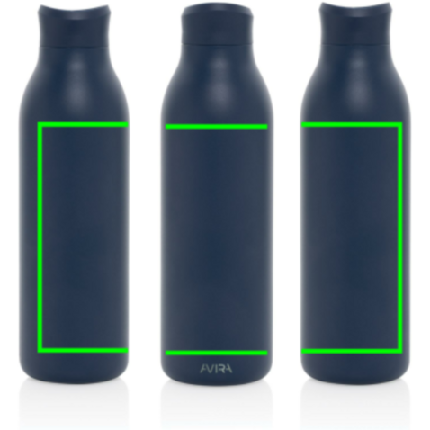 Avira Alok 360 Klick-Wasserflasche aus RCS rec. Stahl, 600ml navy blau bedrucken, Art.-Nr. P438.0925 Avira Alok 360 Klick-Wasserflasche aus RCS rec. Stahl, 600ml navy blau bedrucken, Art.-Nr. P438.0925