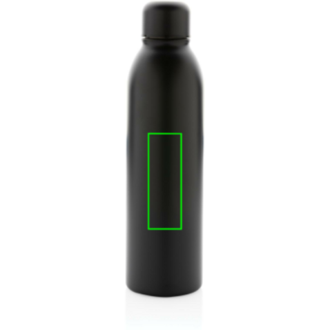 RCS recycelte Stainless Steel Vakuumflasche schwarz bedrucken, Art.-Nr. P433.041