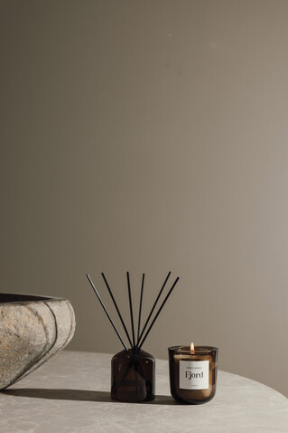 VINGA Nordic Essence Ambiente-Set blau, dunkelbraun bedrucken, Art.-Nr. V2620605