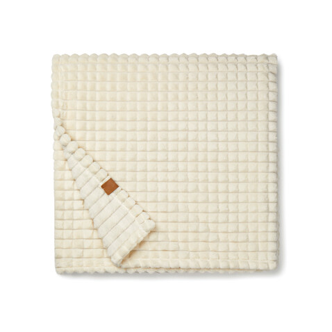 VINGA Branson Decke aus GRS recyceltem PET beige bedrucken, Art.-Nr. V404063
