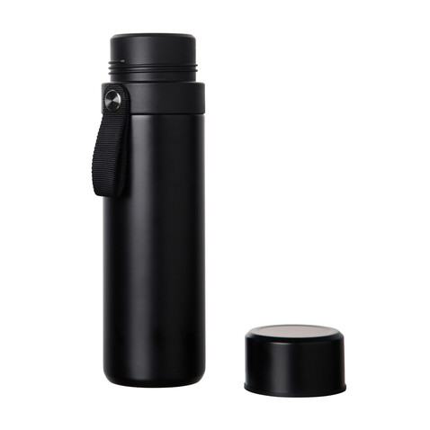 VINGA Tono RCS Thermoskanne mit zwei Bechern, 750ml schwarz bedrucken, Art.-Nr. V4300701
