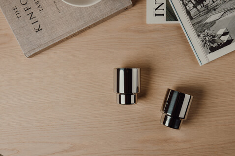 VINGA Nagano RCS recycelte Edelstahlbecher, 2er-Set reflektierend bedrucken, Art.-Nr. V4320502 VINGA Nagano RCS recycelte Edelstahlbecher, 2er-Set reflektierend bedrucken, Art.-Nr. V4320502