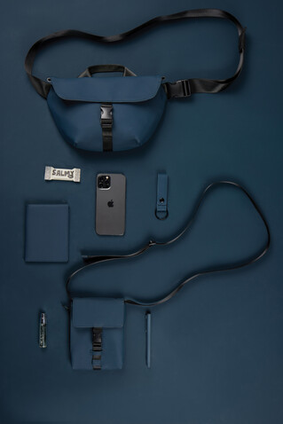 VINGA Baltimore RCS Sling-Bag navy blau bedrucken, Art.-Nr. V7630125