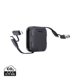 Urban Vitamin San Jose 100W-Halter mit einziehbarem Kabel schwarz bedrucken, Art.-Nr. P302.7201 Urban Vitamin San Jose 100W-Halter mit einziehbarem Kabel schwarz bedrucken, Art.-Nr. P302.7201