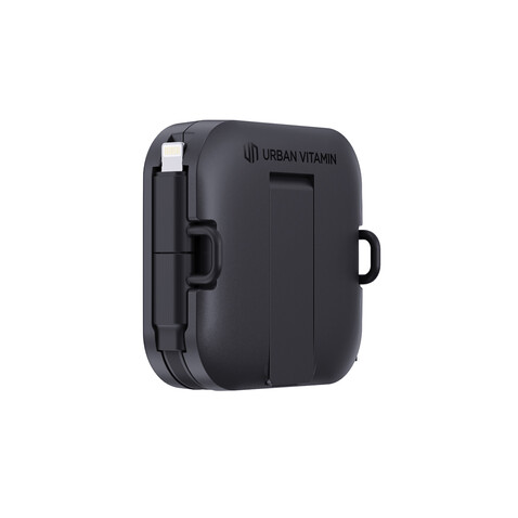 Urban Vitamin San Jose 100W-Halter mit einziehbarem Kabel schwarz bedrucken, Art.-Nr. P302.7201