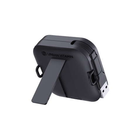 Urban Vitamin San Jose 100W-Halter mit einziehbarem Kabel schwarz bedrucken, Art.-Nr. P302.7201