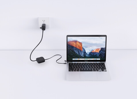 Urban Vitamin San Jose 100W-Halter mit einziehbarem Kabel schwarz bedrucken, Art.-Nr. P302.7201