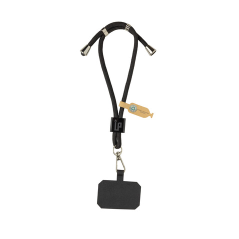 CarryLoop verstellbares Handy-Armband aus RCS rec. PET schwarz bedrucken, Art.-Nr. P302.8401
